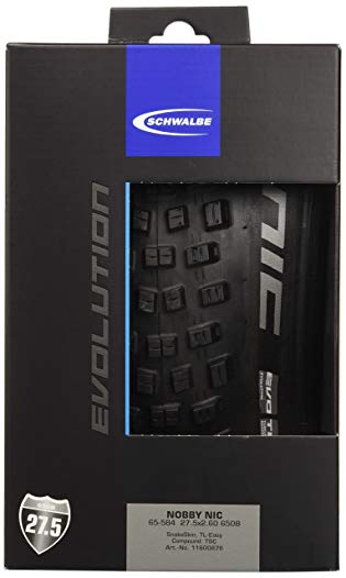 Schwalbe Nobby NIC HS 463 Snakeskin Tubeless Easy Mountain Bicycle Tire - Folding Bead - 27.5 x 2.60
