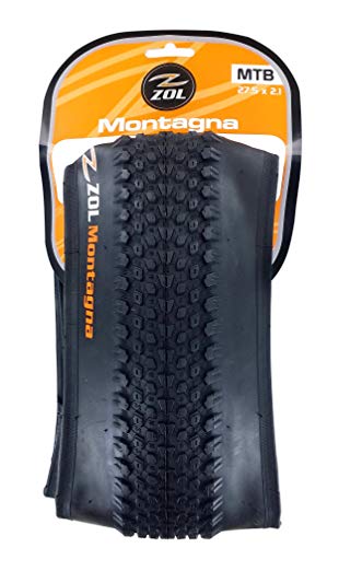Zol Montagna MTB Mountain Folding Bike Bicycle Tire 27.5x2.10 Black