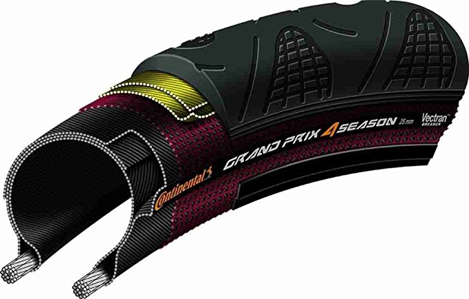 Continental Grand Prix 4 Season Road Bike Clincher Tire - Folding