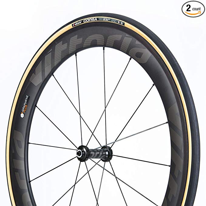 Vittoria Corsa G+ Graphene PAIR 700x25c Black/Para Folding Clincher Road Tires