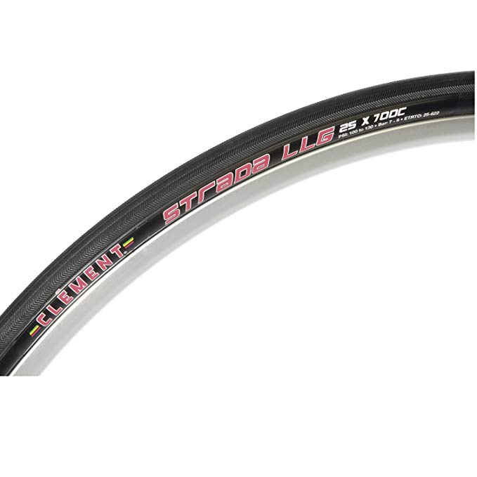 Clement Cycling Clement Strada Lgg Tire With 700X25C Folding Tubular 120Tpi, Black
