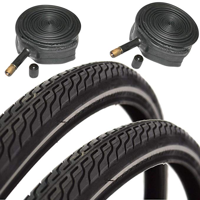 CST Raleigh T1262 Global Tour 700 x 35c Hybrid Bike Tires with Schrader Tubes (Pair)